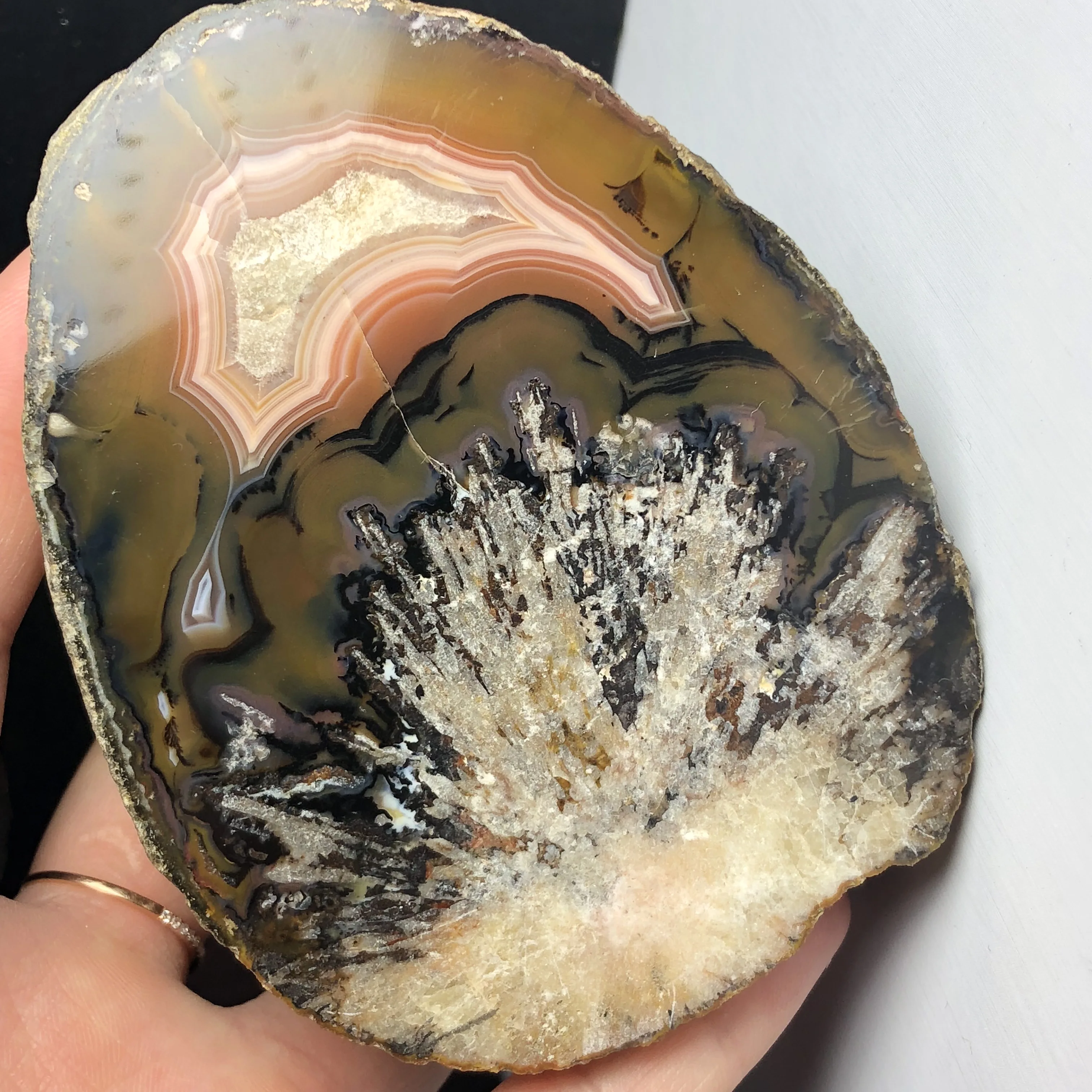 AAAAAA + подвеска из натурального агата кристалл и минеральная обработка