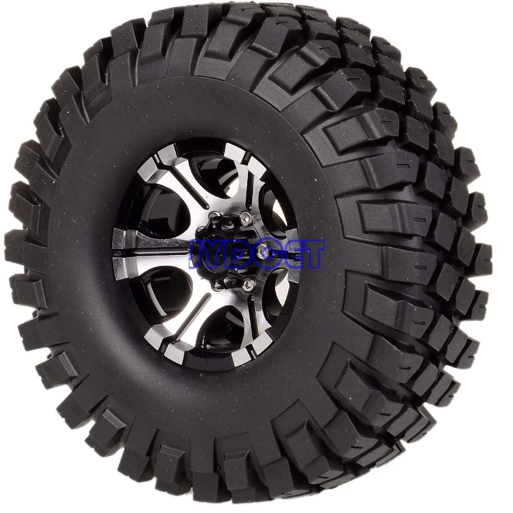 

1050-7038 4pcs 1.9" Aluminum Wheel/Rim & 112mm Super Swamper Tyre For RC 1/10 Model Rock Crawler TRX-4 CC01