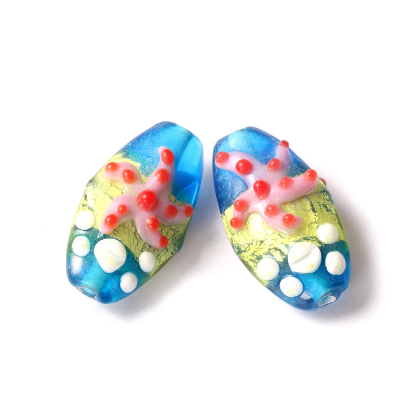 5pcs a lot Japan series starfish Charm colored loose Beads fit to bracelet Size14*15mm Hole: Approx 2-3mm | Украшения и