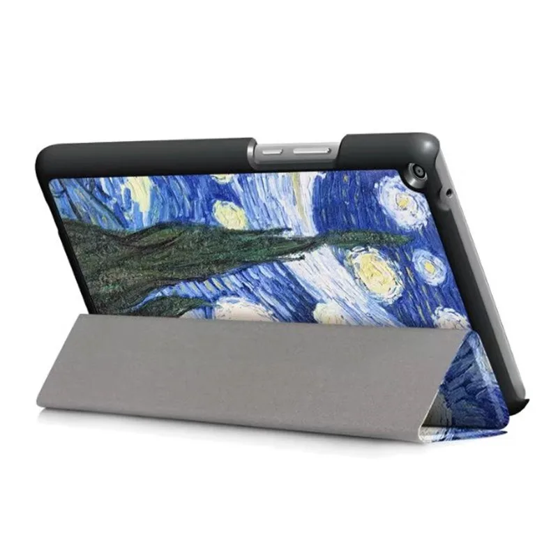 Чехол для планшета huawei Media Pad T3 8,0, твердый тонкий Чехол-подставка, флип-принт, искусственная кожа, Магнитный смарт-чехол для T3 8 дюймов