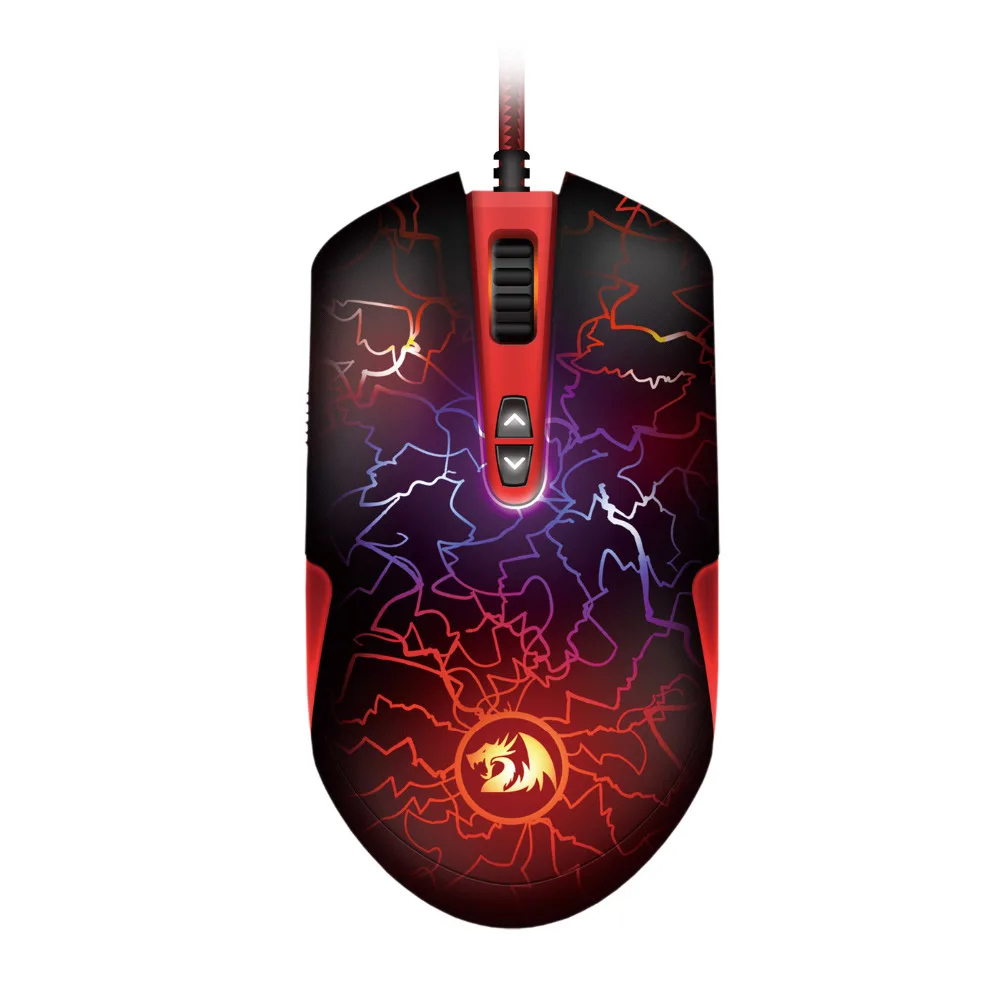 Оптическая игровая мышь Redragon M701 Lavawolf 6400DPI 7 программируемых кнопок светодиодная