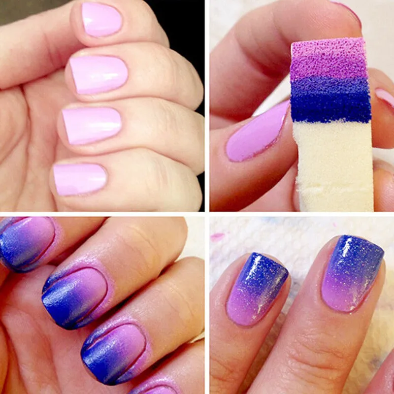 Модный дизайн ногтей губки штемпелюя полировка шаблон передачи инструмент для