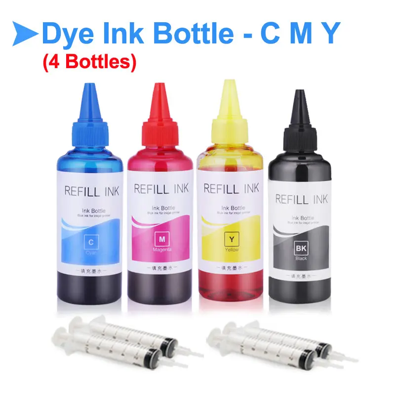 One Set-4 Colors 400 мл универсальные чернила бутылка для hp 178 364 564 655 678 862 711 920 932 933 934 935 950 951 970 953 принтер краски для чернил для hp - Цвет: One Set-4 Colors