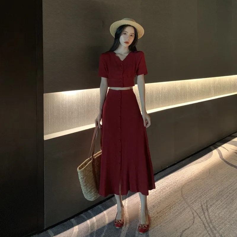 Комплект из двух предметов женская одежда весна лето 2019 рубашка Топы + юбка