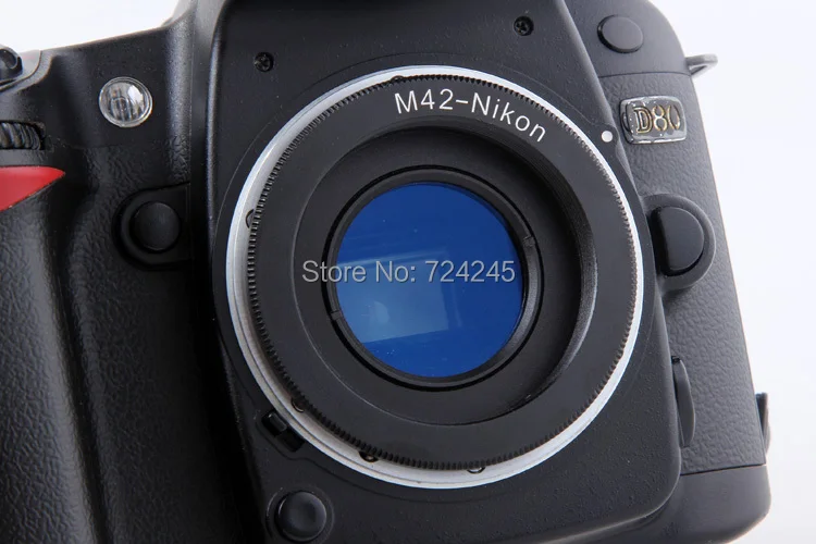 Кольцо адаптера объектива для M42 к адаптеру крепления Nikon со стеклом