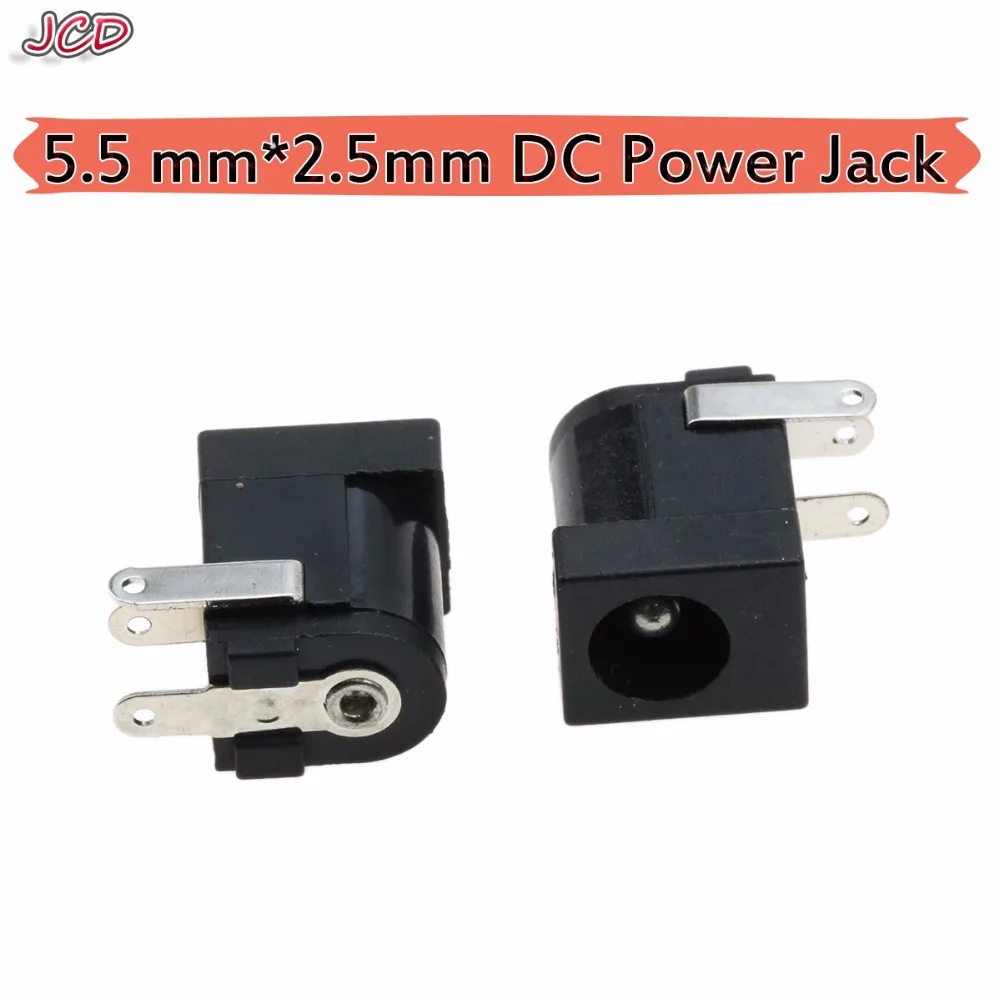 JCD 5 5x2 мм Женский DC разъем питания 005 Черный DC005 5*2 2 розетка круглая