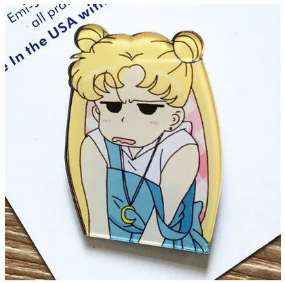 Новое поступление Сейлор Мун 1 шт. значок каваи Харадзюку акриловые Значки для