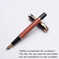classic wooden fountain pen ink 0 5mm nib calligraphy pen jinhao 8802 stationery office school supplies custom models encrier