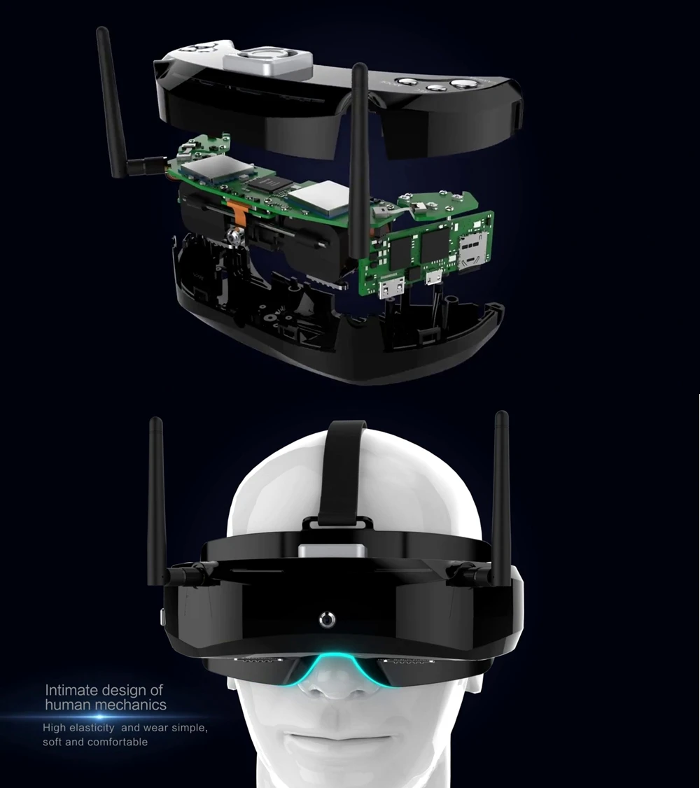 Лучшее предложение Skyzone SKY03 3D новая версия 5,8G 48CH разнообразие приемник FPV очки W/Head Tracker фронтальная камера DVR HD