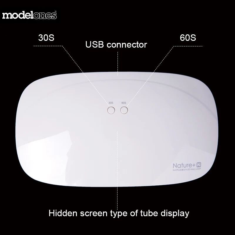 Modelones 24 Вт Светодиодная лампа Сушилка для ногтей Nature2 УФ лечения гель-лака