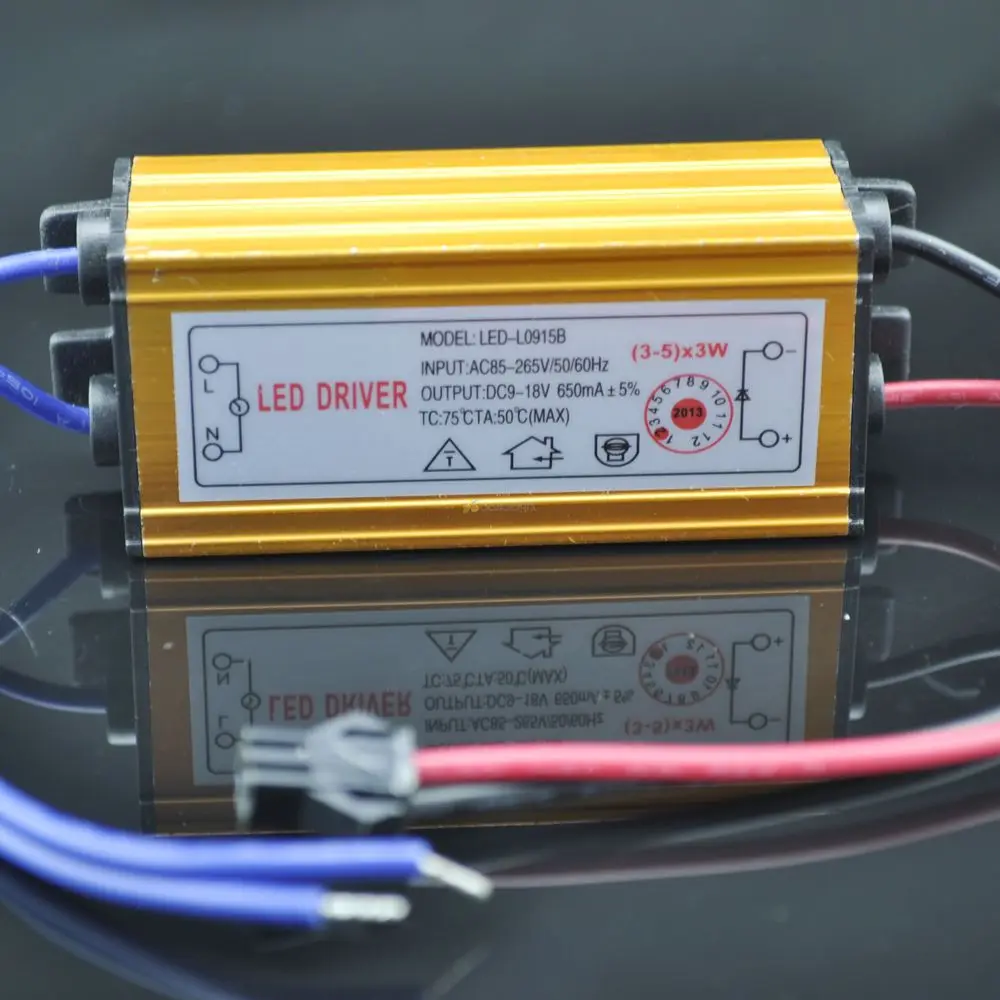 Водонепроницаемый драйвер постоянного тока стандарта IP65 яркостью 650 мА для