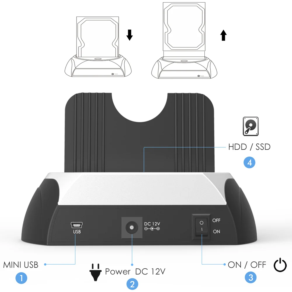 Wavlink2.5 &quot/3 5&quot SATA HDD док станция USAP внешний корпус жесткого диска с кардридером