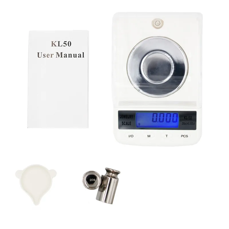 

10pcs 50g 0.001g High Precision Digital Scales Electronic Jewelry Diamond Gem Carat Counting Function Portable 20%Off