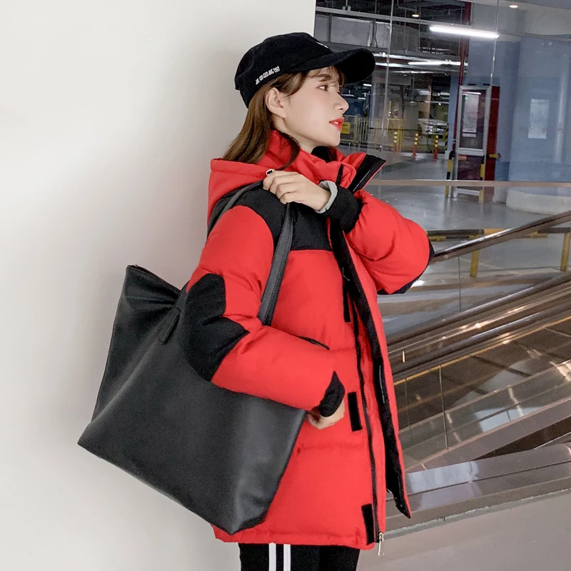 New Design 2019 Winter Jacket Women Stand Collar Warm Thicken Padded Female Short Coat Patch Parka | Женская одежда
