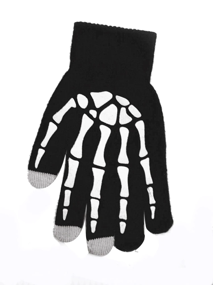 1 пара коготь Glovesplastic вязаные шерстяные перчатки с костями для мужчин и женщин