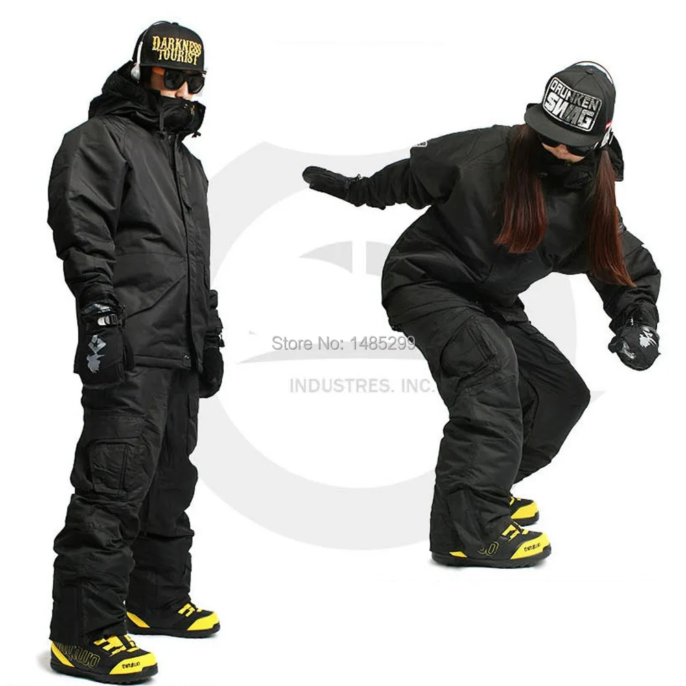 

New Edition "Southplay" Winter Waterproof 10,000mm Warming Suit (Jacket + Pants)Sets - Black
