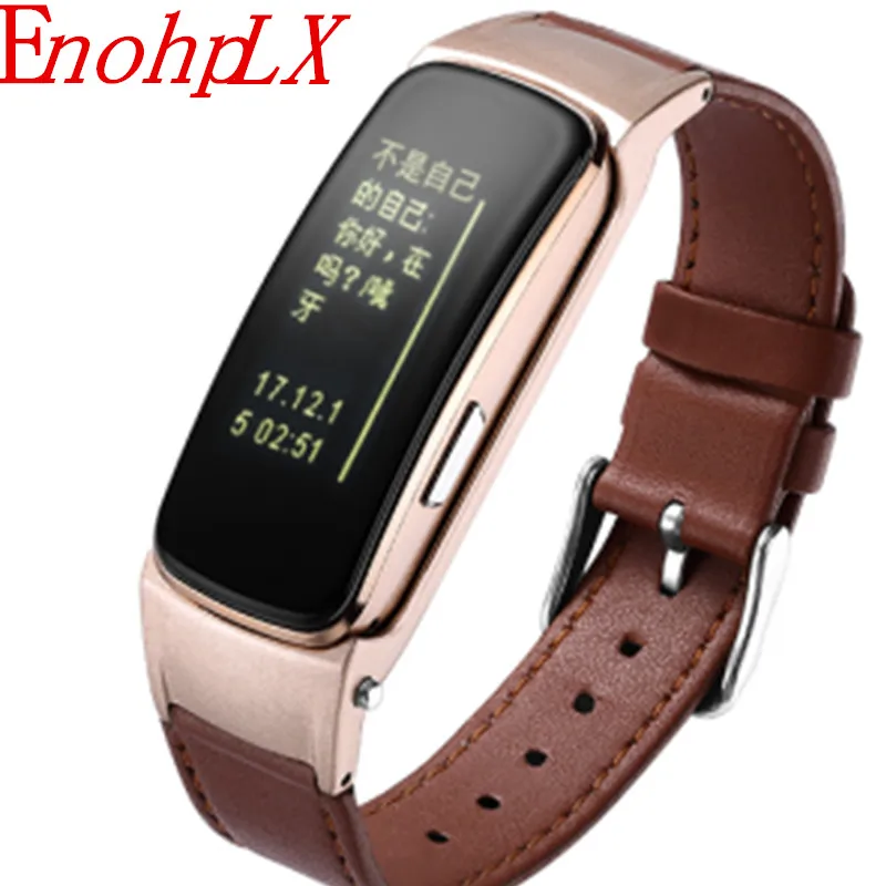 Enohplx smart bluetooth телефон Напульсники браслет наушников для iOS и Android с сердечного