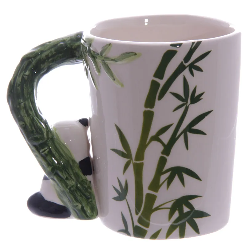 4 шт. керамическая чашка в 5 стилях с бамбуковой наклейкой 12 унций|animal handle mugs|mug withcup