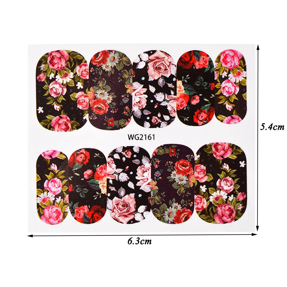 25 шт. зимние разноцветные цветы|flower nail stickers|nail stickerstickers water |