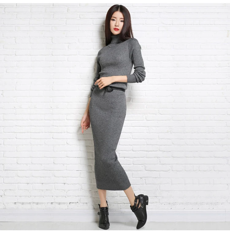 2017 new autumn and winter sexy long sweater soft feminine with collar cashmere female turtleneck knitted pullovers | Женская одежда