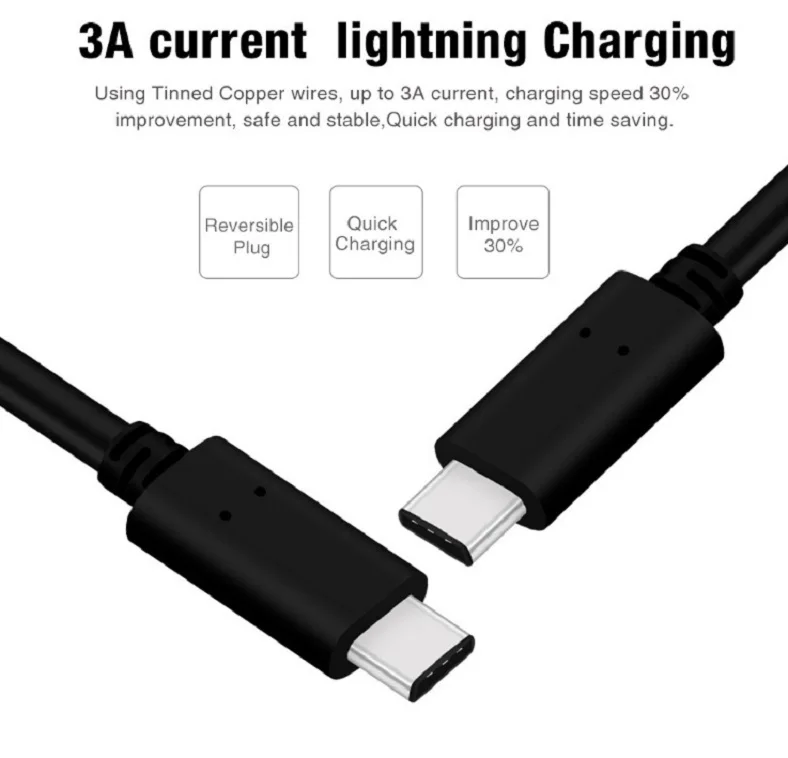Тип usb C кабель USB C кабель для Xiaomi Mix 3 huawei Коврики 20 Pro мобильного телефона Oneplus 6t iPad Pro быстрой зарядки PD 3A