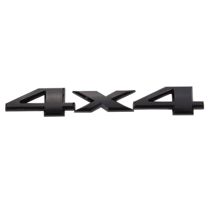 Автомобильный Стайлинг 3D ABS Авто эмблемы задний багажник 4X4 Стикеры 14,5*3 см, наклейка для Grand Cherokee черный, серебристый цвет автомобиля Стикеры - Цвет: Черный