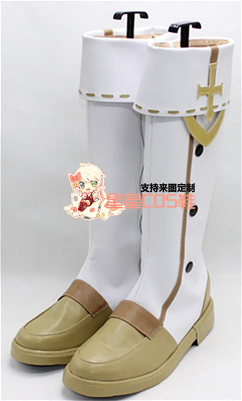 Белые длинные ботинки для косплея на Хэллоуин взрослых Dragon Nest X002 | Тематическая