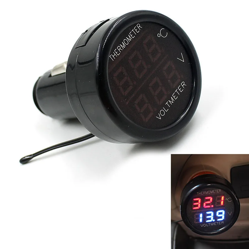 Автомобильный многофункциональный автомобильный USB термометр зарядное