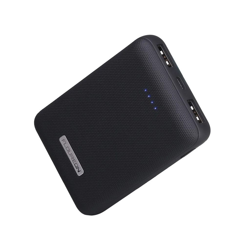 Floureon 10000 mAh Мощность bank Dual USB Портативный внешний Батарея Зарядное устройство 5 V 2A мобильного телефона Батарея Зарядное устройство для iPhone X samsung