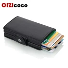 Деловой бумажник для кредитных карт, мужской кошелек унисекс, металлический блокирующий RFID Бумажник, чехол для ID-карты, алюминиевый дорожный кошелек
