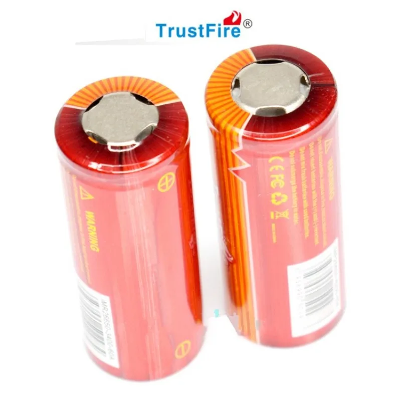 2 шт. TrustFire 26650 3 7 в 45 а 4200 мАч перезаряжаемая литий-ионная батарея с