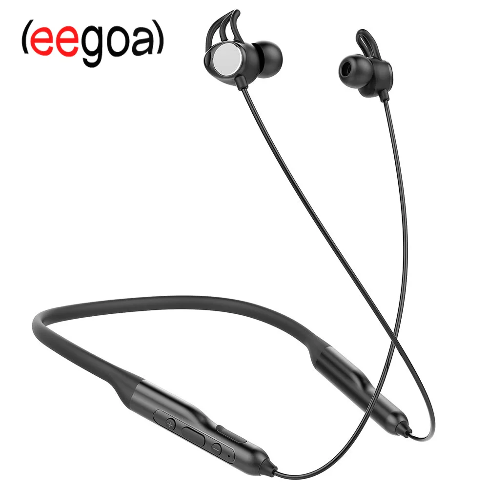 Шеи монтажа гарнитуры Стерео Магнитная гарнитура снижение шума B T Bluetooth 5 0 Ipx4