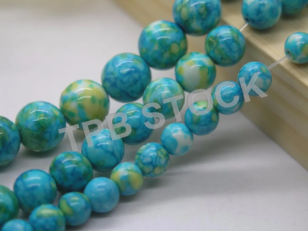 High Quality 6mm//8mm/10mm/12mm 15'' Strand Smooth Round Rain Flower Stones Beads DIY Bracelet Jewely Making | Украшения и
