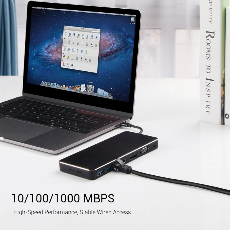 Highever USB хаб Тип C конвертер к HDMI PD RJ45 AUX VGA адаптер 3 0 хаб-конвертер для samsung Galaxy S9 huawei