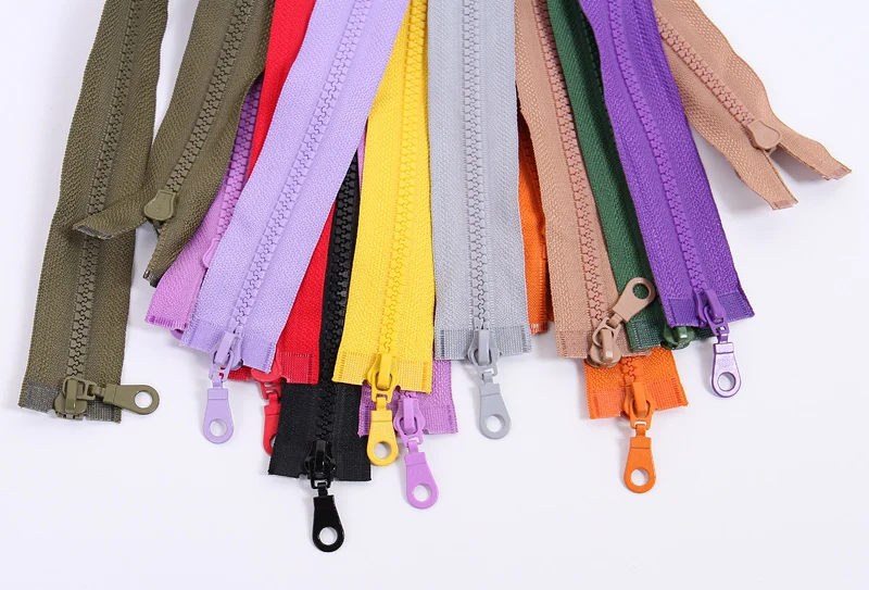 Молния из смолы ярких цветов #5 молния с двойным разрезом для одежды пальто 80 см