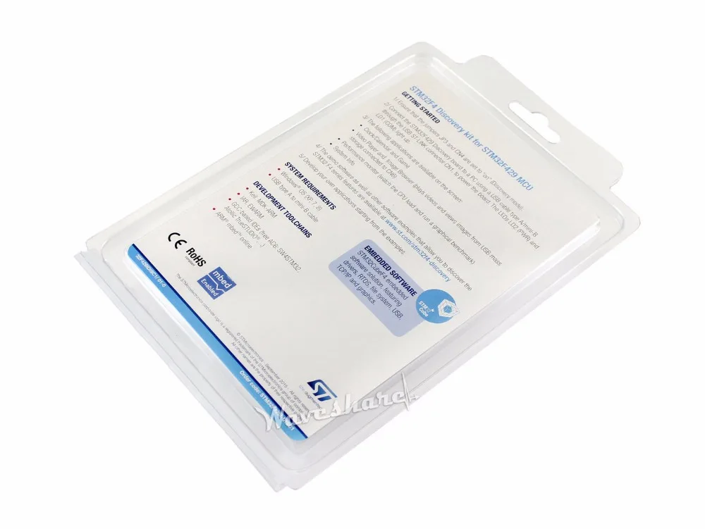 ST Оригинал 32F429IDISCOVERY/STM32F429I-DISC1 MB1075C STM32 макетная плата Discovery kit с STM32F429ZI MCU 2048KB FLASH |