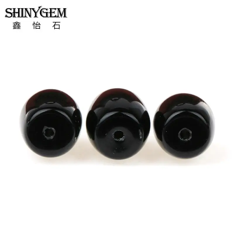 Горячая Распродажа натуральный камень Овальный бисер ограненный черный оникс