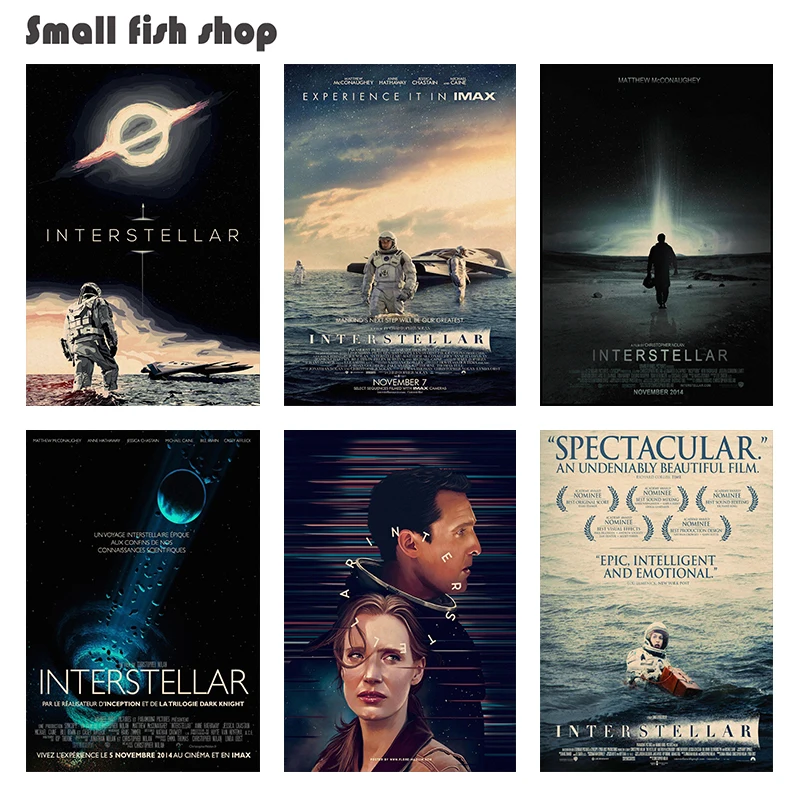 

Interstellar Home Furnishing decoration Kraft Movie Poster Drawing core Wall stickers