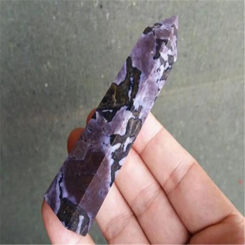 Натуральный кристалл Gabbro полированная точка с Мистик мерлинитом|Камни| |