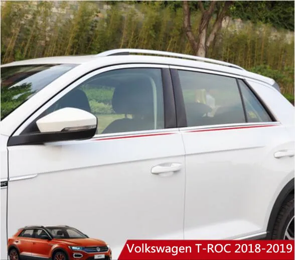 Нержавеющая сталь автомобиля полный Шторные полоски Накладка подходит для Vw