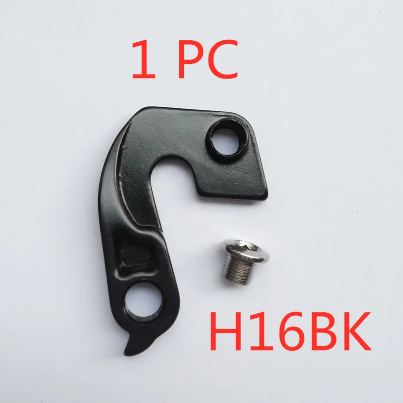 HWG16BKP1 1 шт. велосипедный переключатель передач, вешалка MTB дорожный велосипед, задний велосипедный переключатель, задний крюк с болтами - Цвет: HWG16BKP1