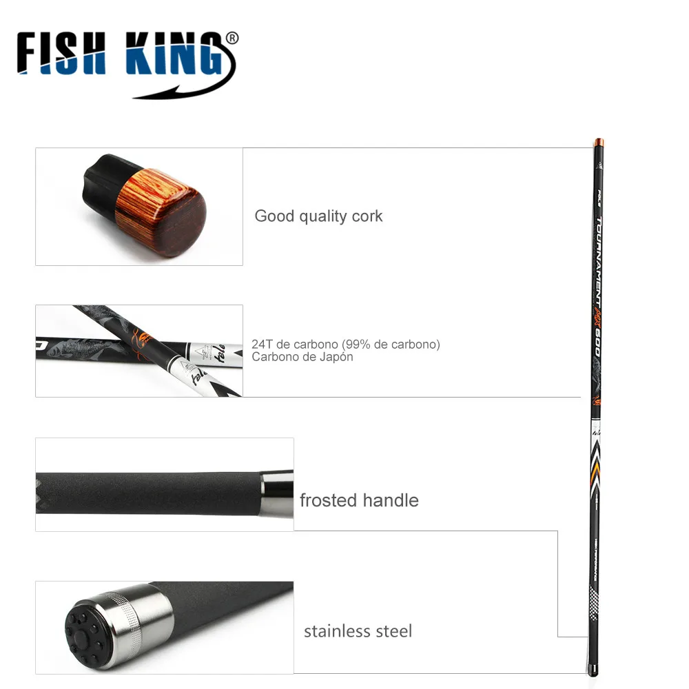 Карбоновая удочка FISH KING 36T стандартная 5 м/6 м/7 м длина 130 см вес 10 30 г для