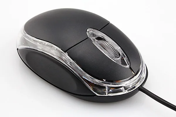 1 шт. 120 см черный короткий USB 2,0 3D светодиодный оптическое колесо Проводная игровая мышь для ПК ноутбук - Цвет: Черный