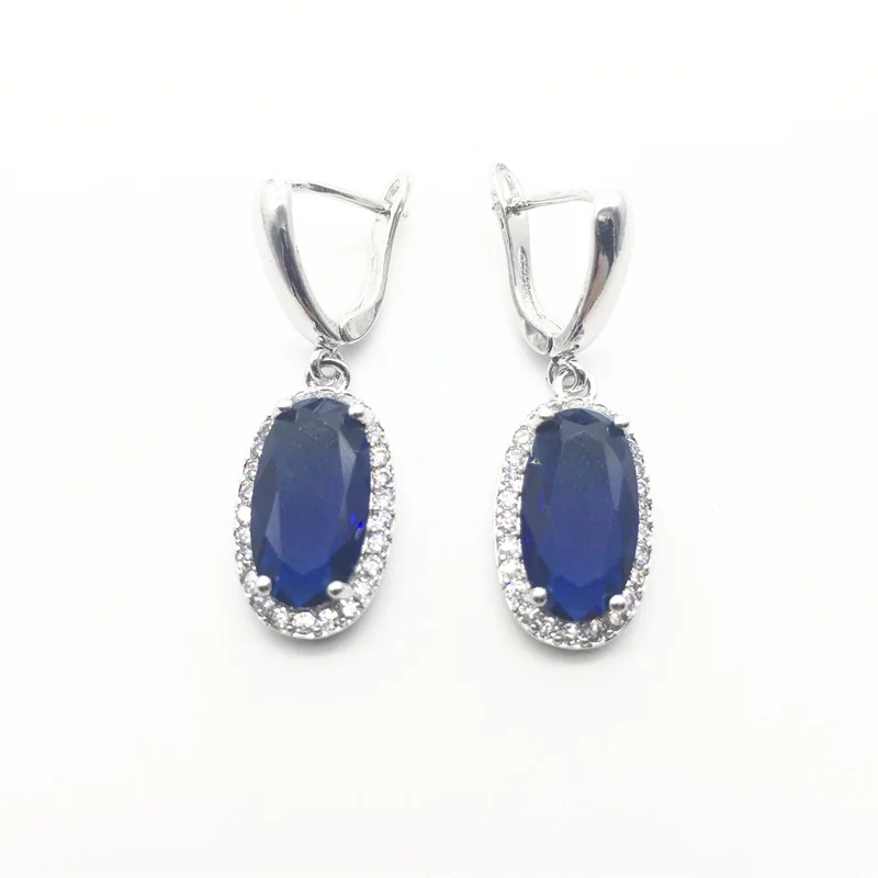 Комплект из колье и серёг серебра 925 пробы с фианитом|jewelry sets for women|silver jewelry setsterling