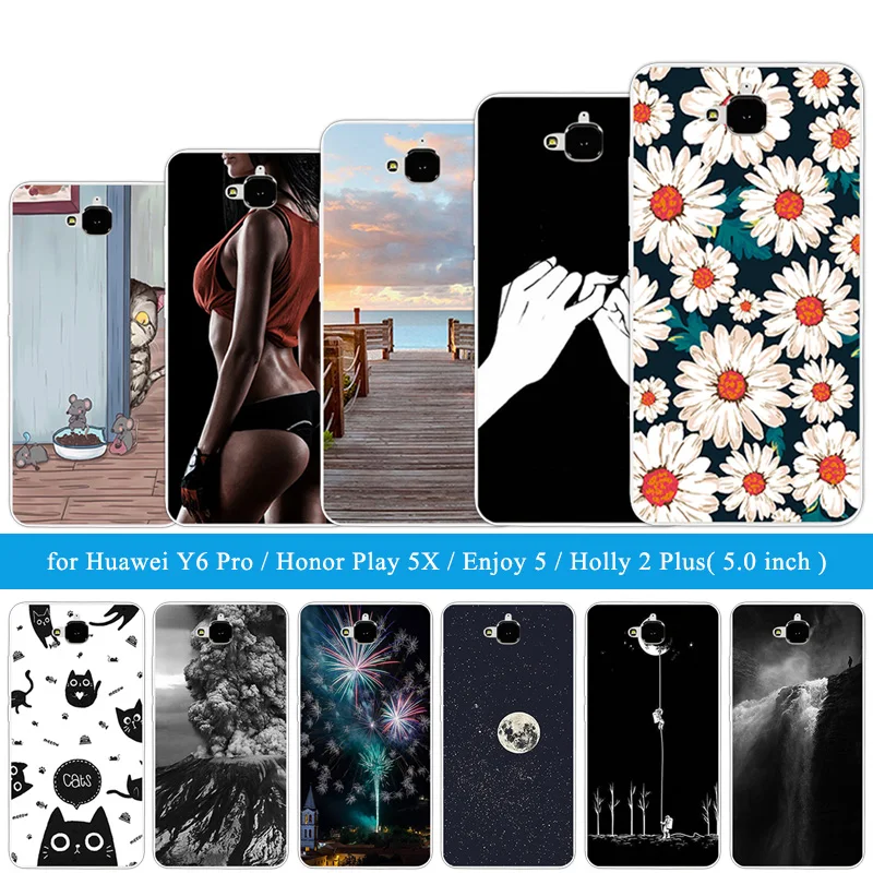 Чехол для телефона Huawei Y6 Pro/Honor Play 5X/Enjoy 5/Holly 2 Plus Ультра мягкий чехол из ТПУ honor 4c pro