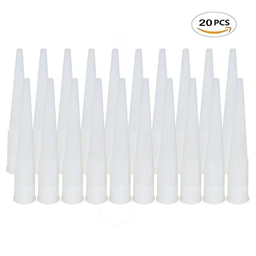 

20pcs Cartridge Sealant Nozzle for cartridge tube use Cartridge Nozzle with Thread Silicone Nozzle for Cartridge Sealant EU3