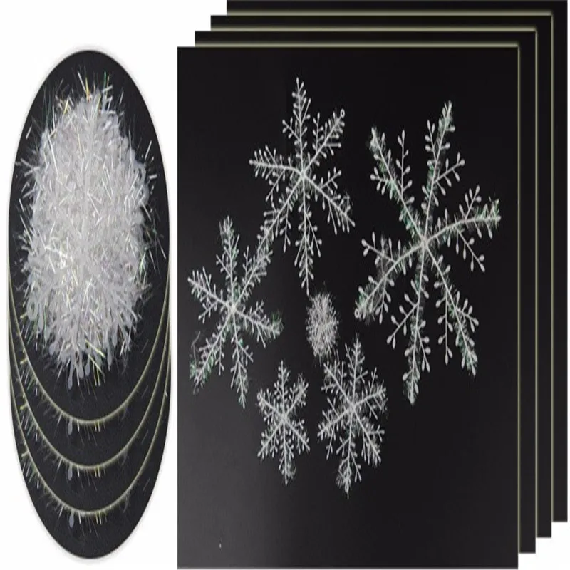 Белый Снежинка рождественские украшения различных Размеры Пластиковые для