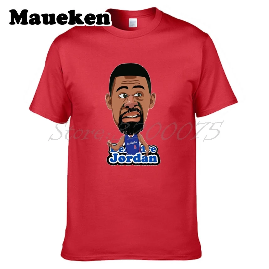 Мужская футболка DeAndre Jordan 6 одежда для фанатов Los Angeles подарок с круглым вырезом