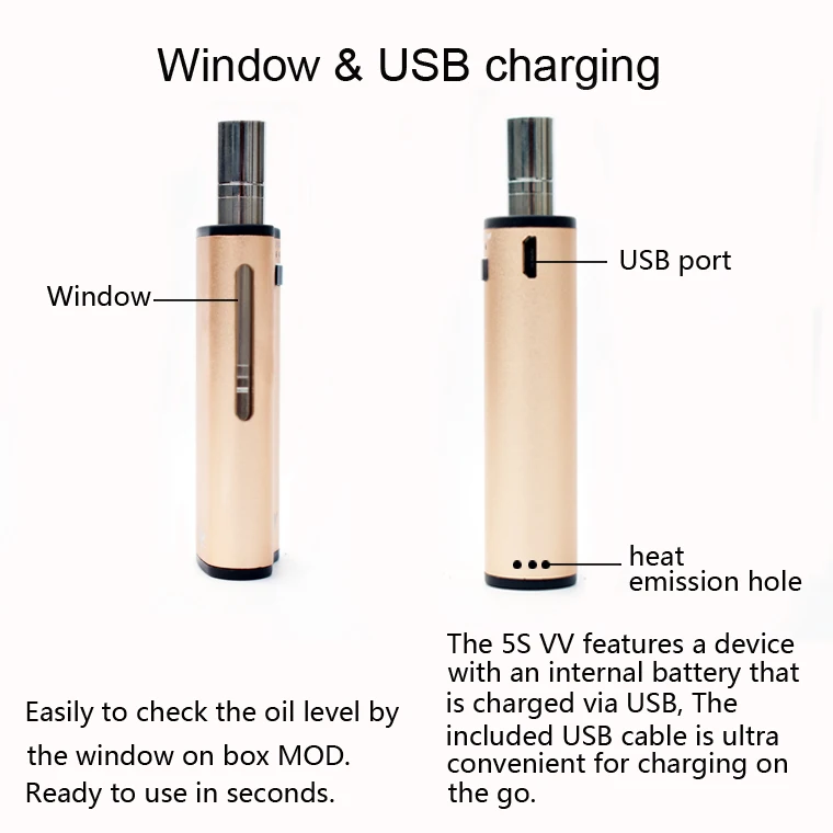 2 в 1 Mjtech 5s Vv мини мод для электронных сигарет 650 мАч механический электронная