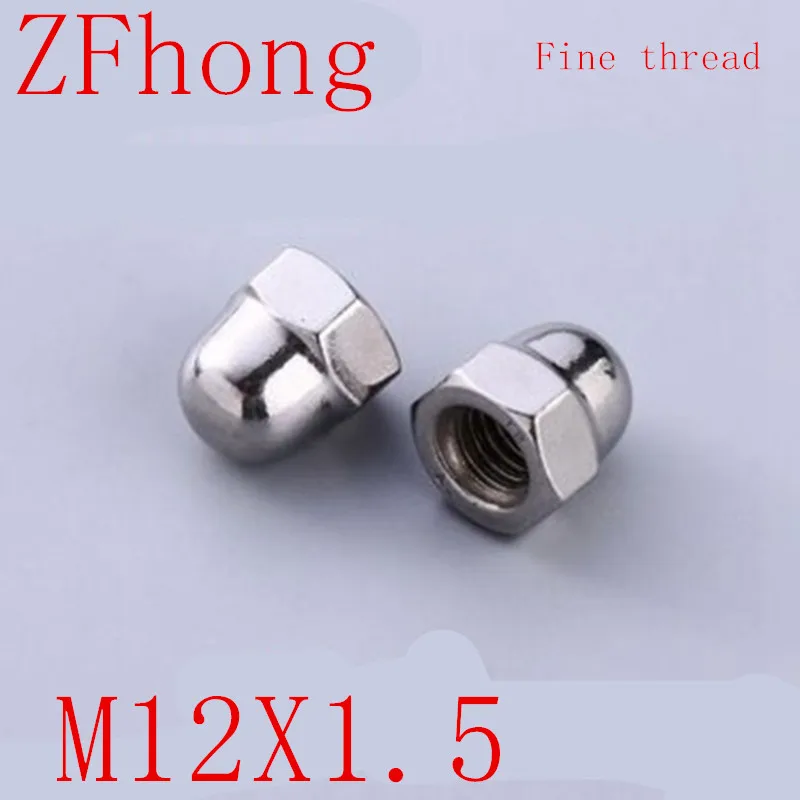 

10PCS stainless steel 304 M12*1.5 fine thread cap nut Acorn Nuts
